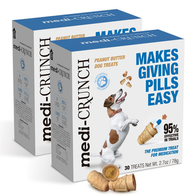 Medi-Crunch Pill Pouches For Dogs Peanut Butter Dog Pill Treats For Capsules