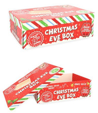 Christmas Eve Gift Box Fun Secret Santa Present Flat Pack - 26cm x 17cm x 8.5cm