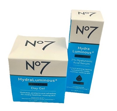 No7  HydraLuminous Hydrating Day Gel HydraLuminous+ 2% Hyaluronic Acid Serum