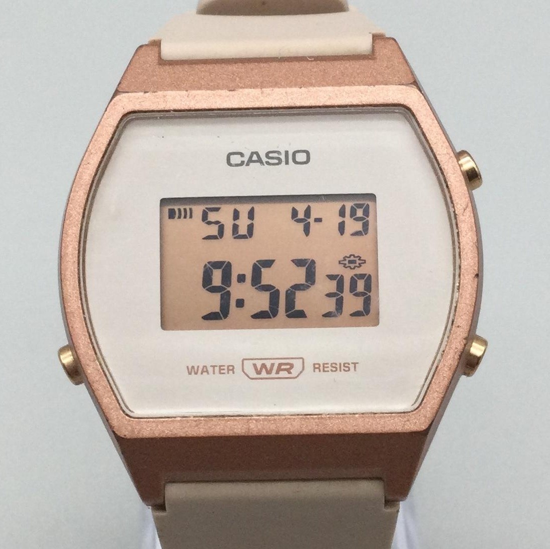 Casio 3294 LW-204 Womens Watch 35mm White Digital Rose Gold Tone