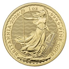 2026 1 oz Gold British Britannia BU 4487.40 per troy oz