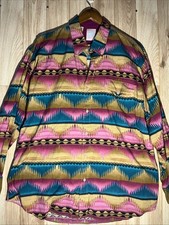 Vintage 90s Roper Men  s XL Southwest Aztec Print Long Sleeve Button Down