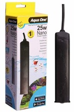 Aqua One Nano Plastic Preset Aquarium Heater 25W - Betta - Fish Tank 25 Watt 25C