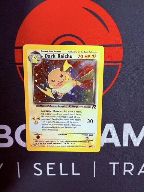 Dark Raichu Holo Team Rocket 2000 Pokemon #59