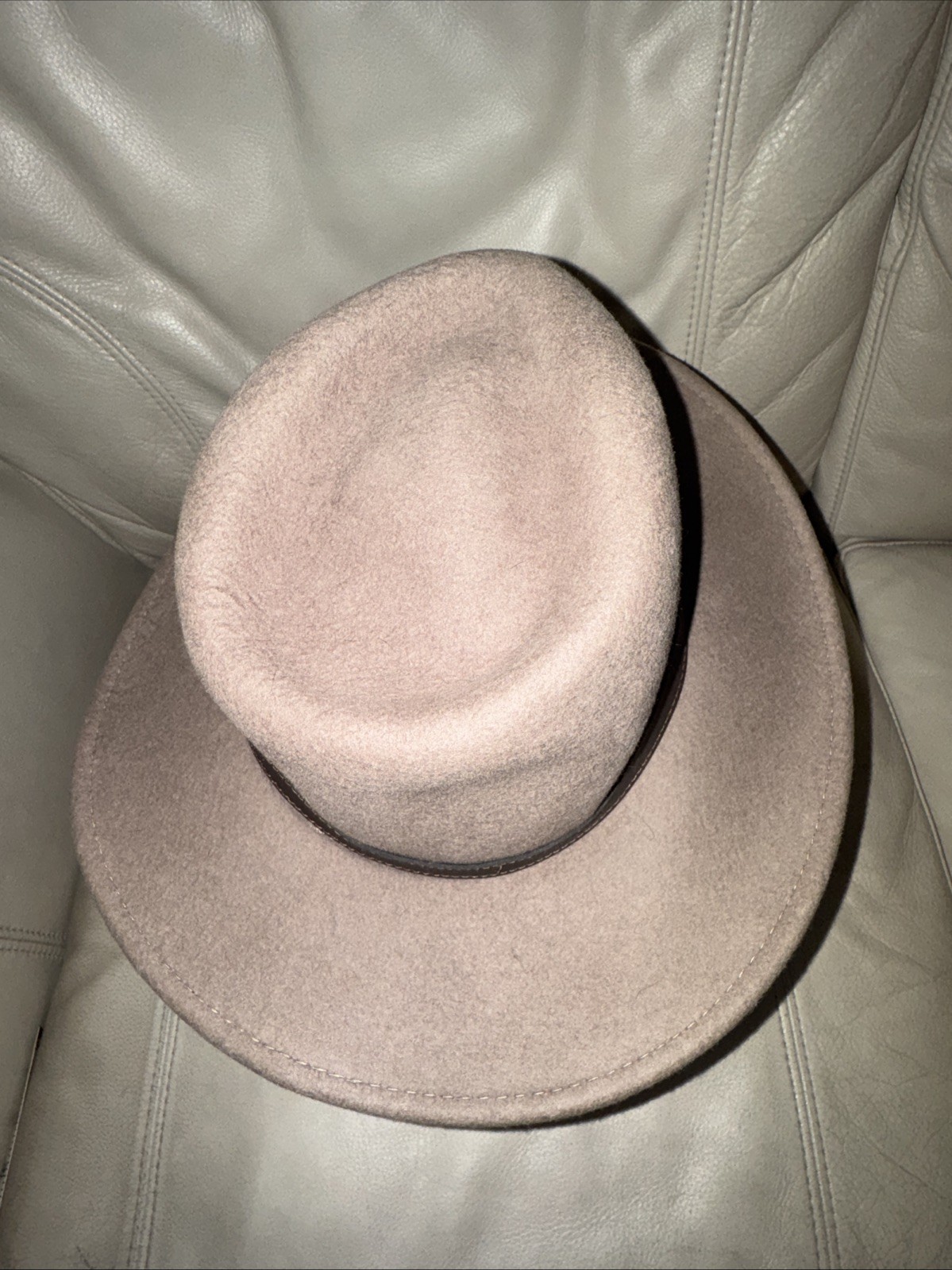 Pendleton Outback 100% Wool Fedora Hat Mens M Lea… - image 6