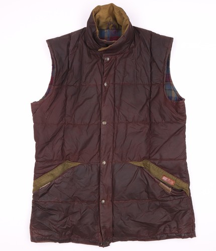 Belstaff Herren Weste Braun Nylon Kariert Freizeit