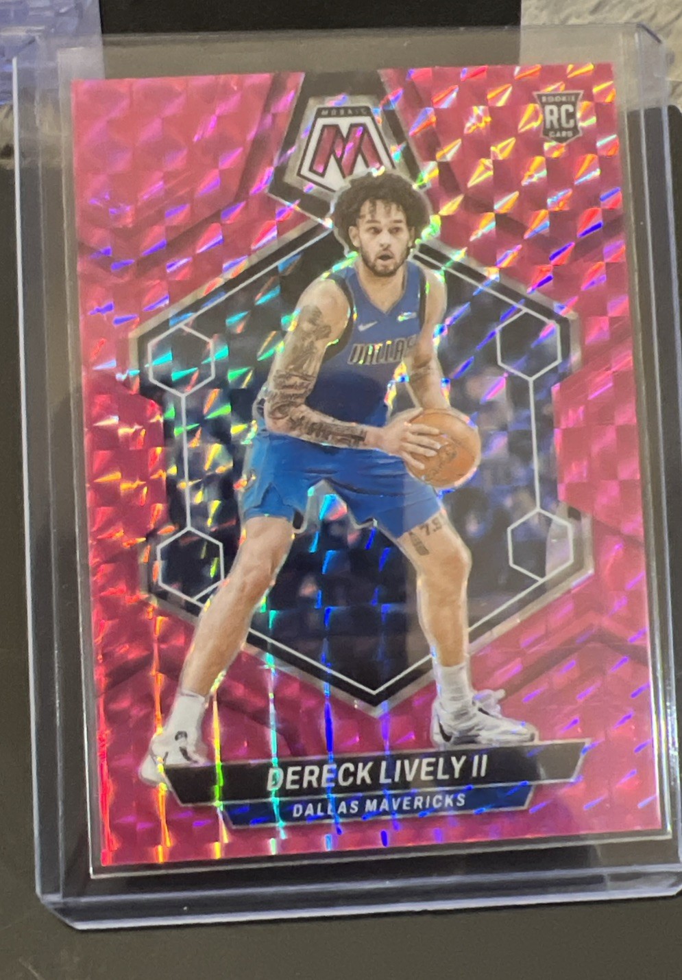 2023-24 Panini Mosaic #248 Dereck Lively II Pink /149 Dallas Mavericks