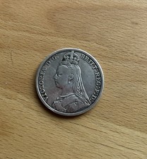 Queen Victoria Jubilee Head - 1891 - Silver Crown Coin
