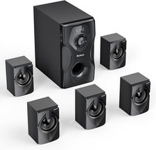Bobtot Surround Sound System Home Theater Speakers - 700 Watts Peak Black