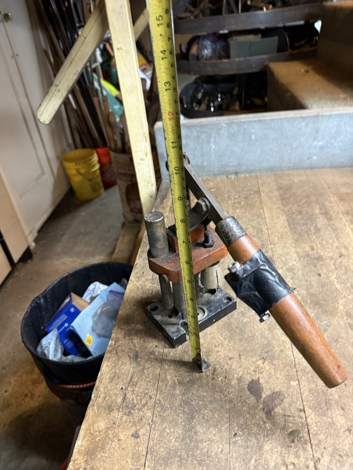 Vintage Old Lyman Shotgun Ammo Reloading Hand Operated Die Press Tool Parts USA