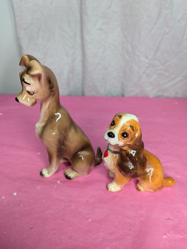 Vintage Walt Disney Productions stamped LADY and the TRAMP puppy dog figurines - Imagen 2 de 9