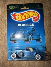 Vintage 1987 Hot Wheels Rolls Royce Phantom II Blue Classics In Package