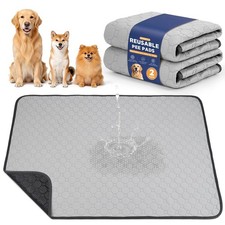 2 Pack Washable Pee Pads for Dogs, 36" x 48", Light Gray 36" 48" 2Pack 6