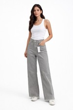 Women's Wide Leg Jeans high-waisted, wide-leg denim pants XS