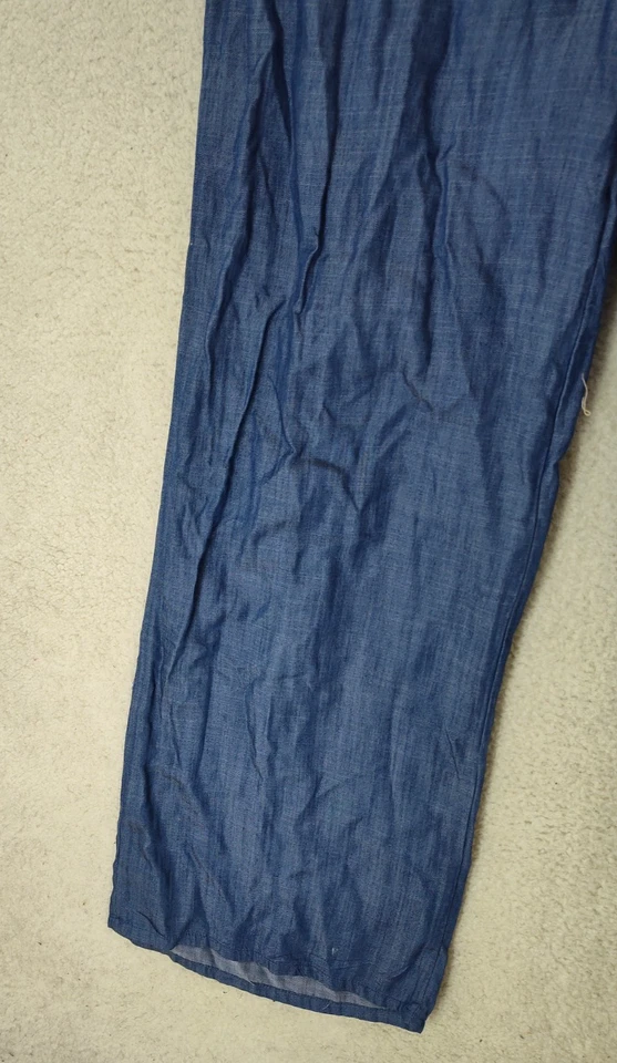 Mono de mujer Rachel Roy extra grande azul 100 % lyocell fuera del hombro pierna ancha Foto 4 de 4