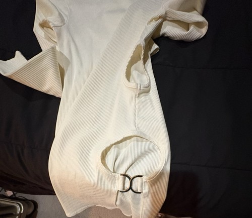 Never worn/White Cutout dress