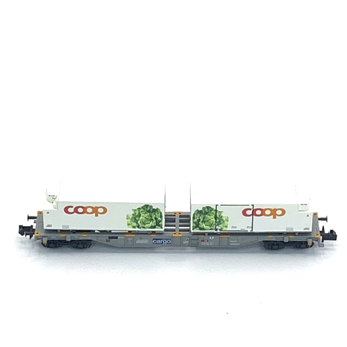 Minitrix 15470 N-Scale/Spur SBB Containerwagen COOP Very Nice No/Box - Picture 2 of 3