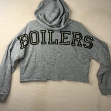 Purdue Boilermakers Football Victorias Secret Pink Zip Pullover Size M Spell Out