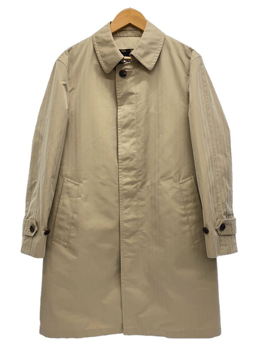 Burberry London Men's Trench Coat L Cotton Beige Plain Classic #EG ZIA