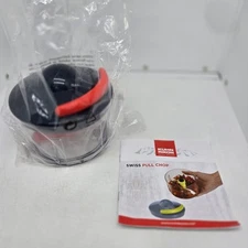 Kuhn Rikon Swiss Pull Chop Utility Chopper 2 CUP Blue New
