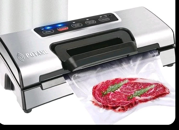 Potane Precision Vacuum Machine 4in1 Pro Food Sealer Built-in Cutter One Handed