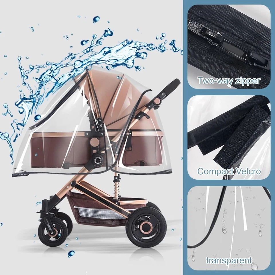 Parapioggia Passeggino Universale, Parapioggia Universale Comfort, Passeggino Pa - Immagine 4 di 4