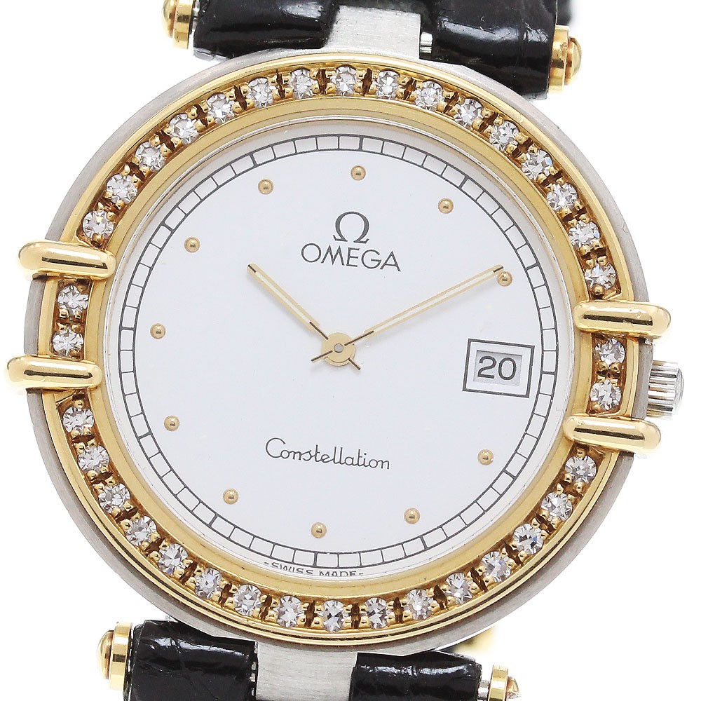 OMEGA Constellation Diamond Bezel SS YG Quartz Men s 862952 Used