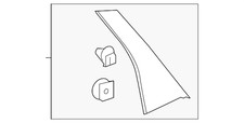 Genuine Honda Garnish L Rear Door Pillar 7276...