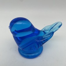 Leo Ward Glass Blue Bird of Happiness 1993 Signed