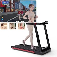 3.5HP Folding Treadmill 350lbs Capacity 6 Incline LCD App 10MPH