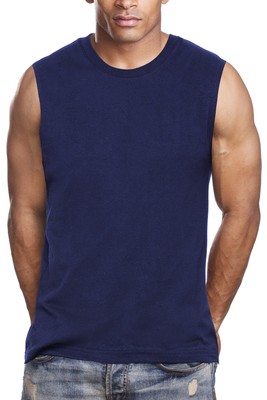 NAVY BLUE MUSCLE T-SHIRT MEN'S 