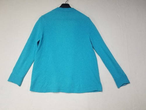 Cashmere Charter Club Womens Blue Cardigan Sweater Size Medium Distressed Pics - Picture 2 of 15