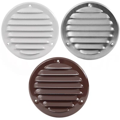 MKK Lüftungsgitter Metall Insektenschutz Abluft Zuluft Rund Wetterschutz Lamellen