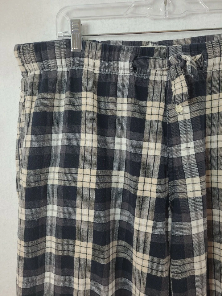 Old Navy Mens Large Gray Plaid Pajama Lounge Flannel Pants  - Image 3 of 4