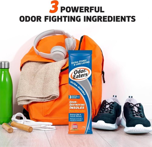 Odor-Eaters Ultra-Durable Insoles, 1 Pair – Shoe Odor & Foot Odor Eliminator, - Picture 5 of 6