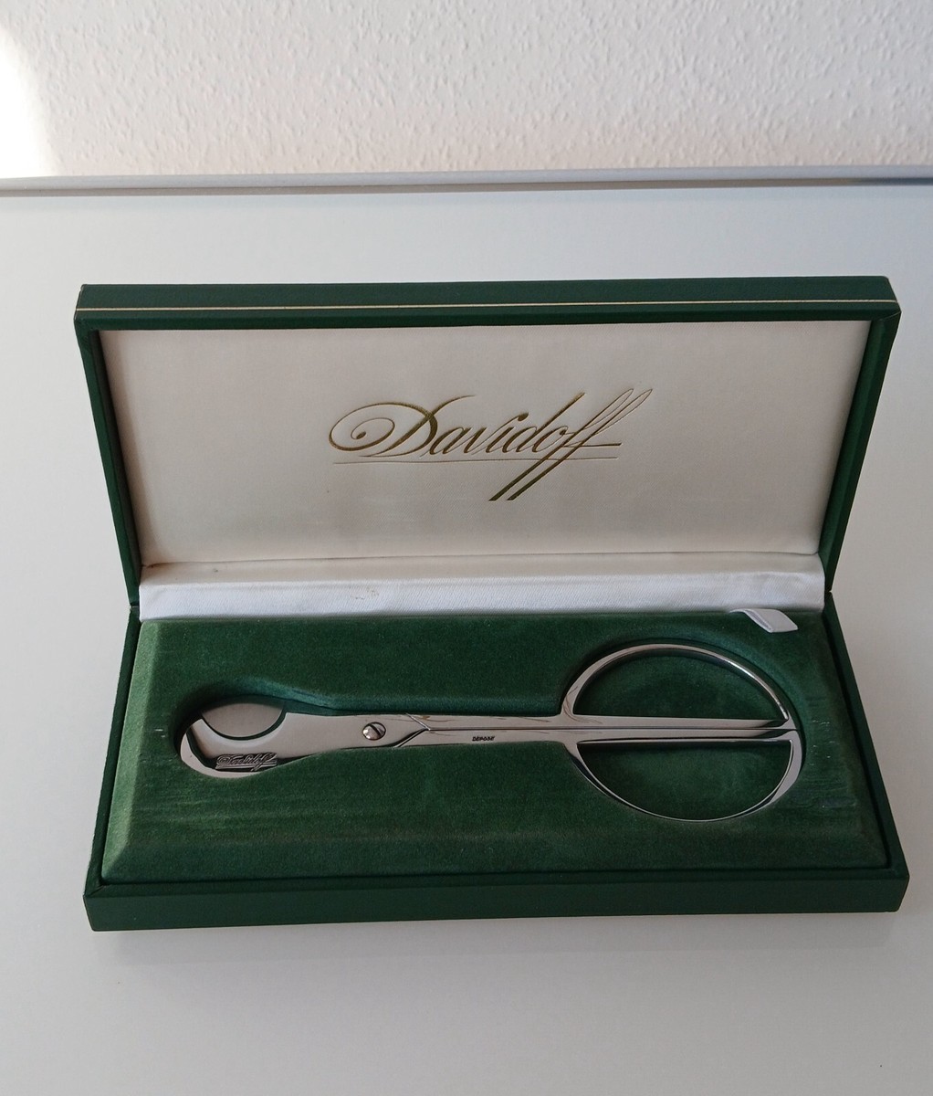 Davidoff Large Cigar Scissors Cutter - Stainless Steel for sale