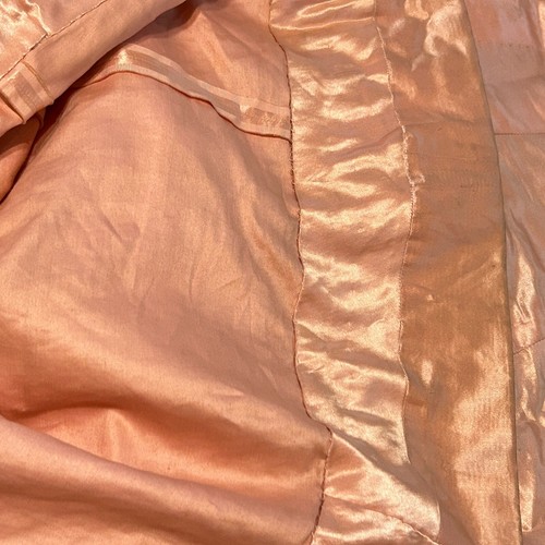 Antique 1900 Edwardian Pink Silk Skirt w Train Vintage 24" Waist Victorian - Picture 15 of 18
