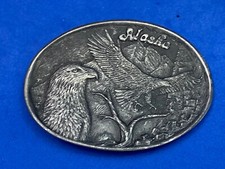 Alaska Frontier Arts Ltd Flying Eagle Great State Belt Buckle By Donohue Ent.