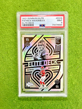 Patrick Mahomes SILVER PRIZM PSA 9 CARD CHIEFS SP 2021 Panini Donruss Elite Deck