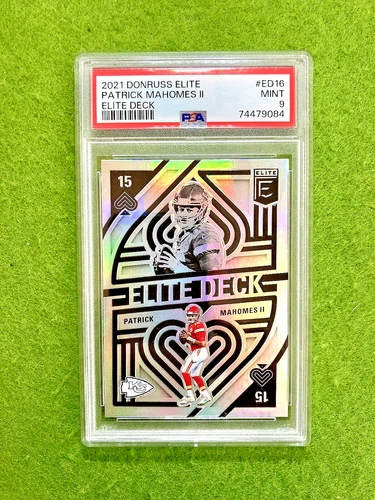Patrick Mahomes SILVER PRIZM PSA 9 CARD CHIEFS SP 2021 Elite Deck  MAKE AN OFFER