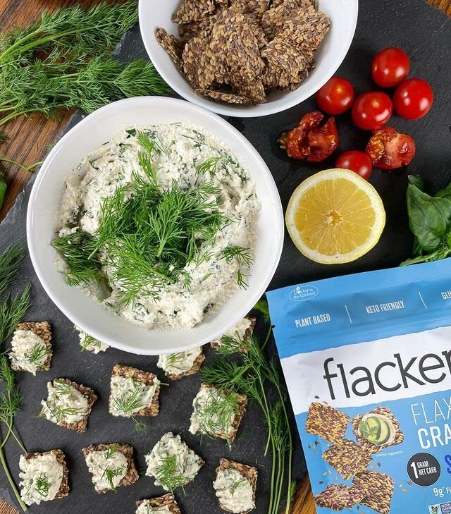 Flackers Organic Sea Salt Flaxseed Crackers Gluten Free Non GMO Vegan