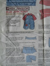 blue jean teddy bear fabric