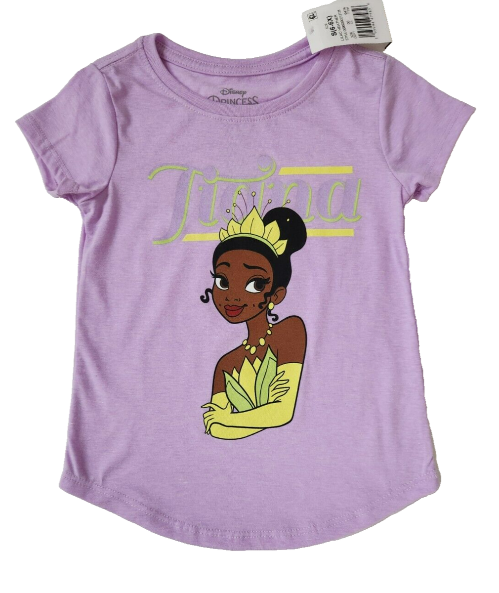 DISNEY PRINCESS TIANA GIRLS T SHIRT SIZE S 6-6X
