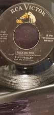 ELVIS PRESLEY 7" 45 RPM  "Stuck on You" & "Fame and Fortune"  VG-
