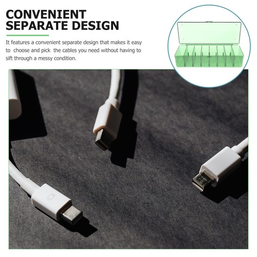 2 Sets Cable Management Box Cord Organizer Container Data Storage Case - Afbeelding 12 van 12