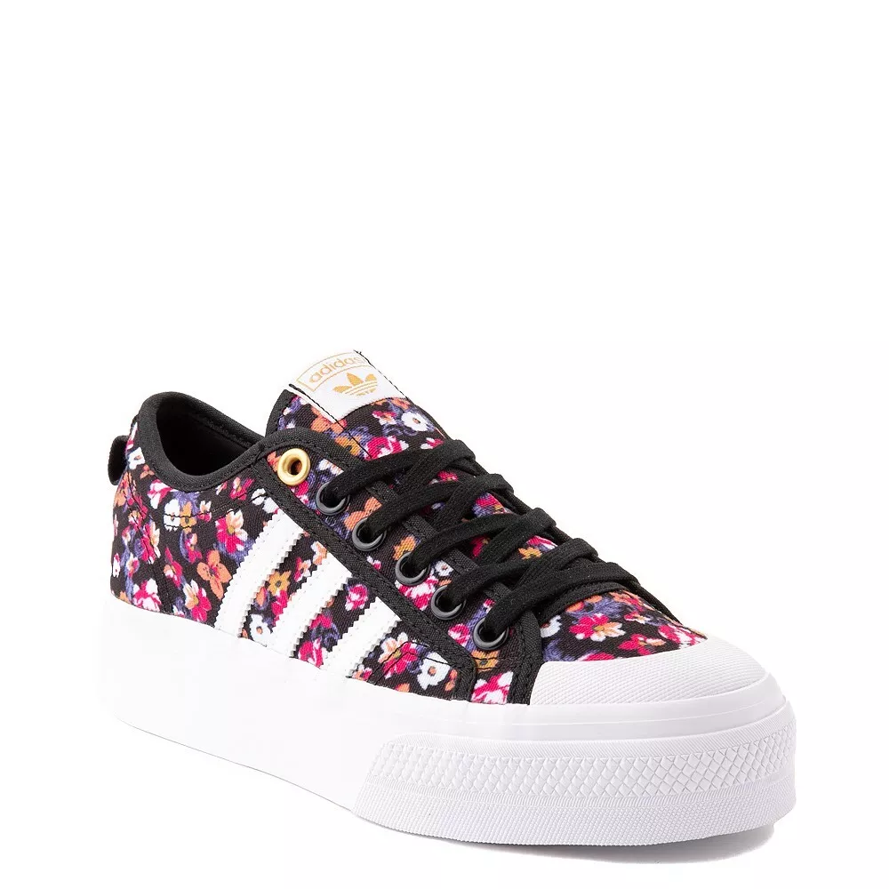 cobija Tacón Aliado NEW adidas Nizza Platform Womens Sneaker Black Floral | eBay