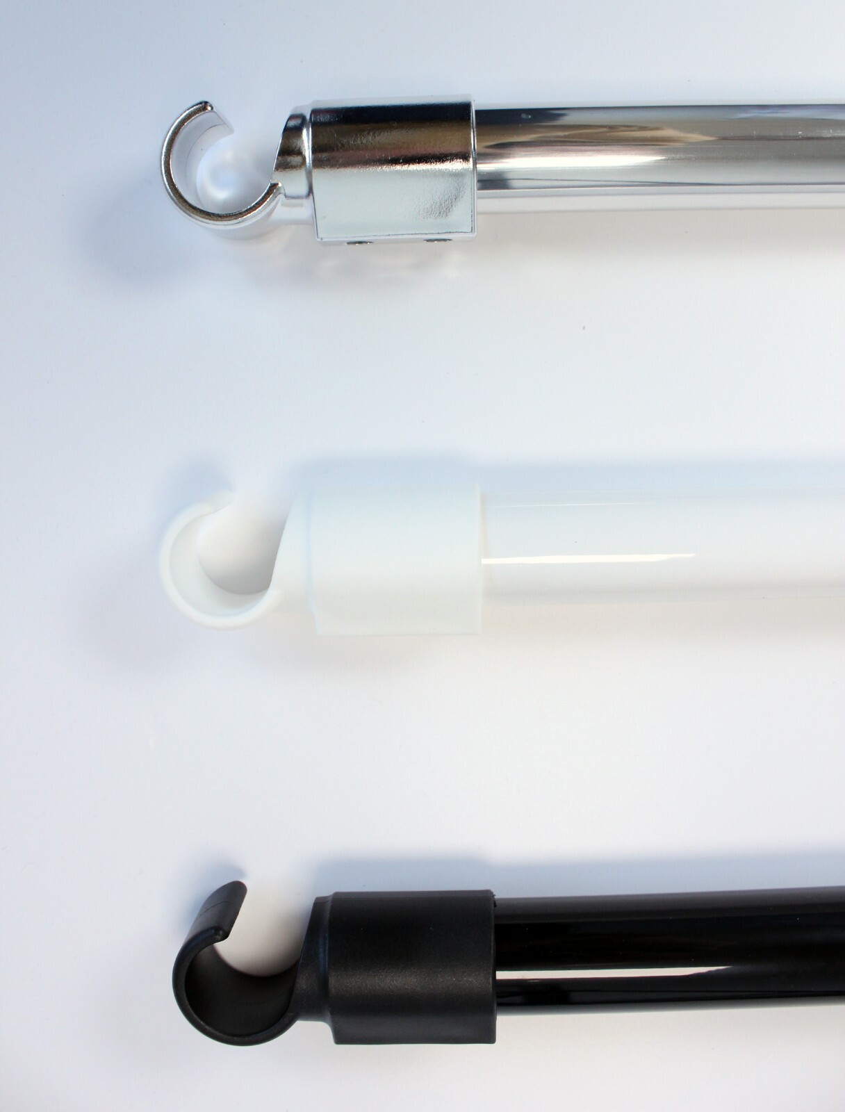 Ceiling Mount for Shower Curtain Rod/Rail in Chrome, Black or White