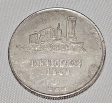 John Stevens 1849 Locomotive .999 Silver Round 1 Troy Oz 44.99 per troy oz