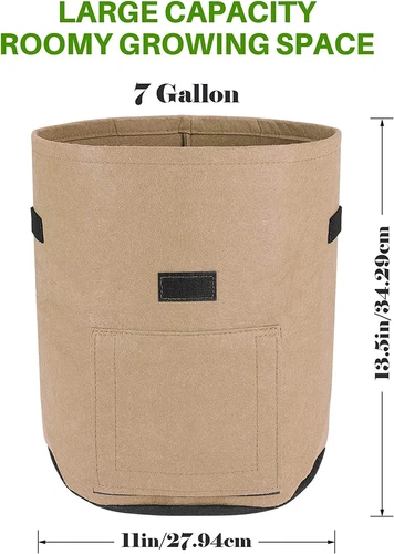 5-10PCS Garden Vegetable Potato Planting Bags 7 Gallon Non Woven Fabric Pot US - Picture 15 of 24