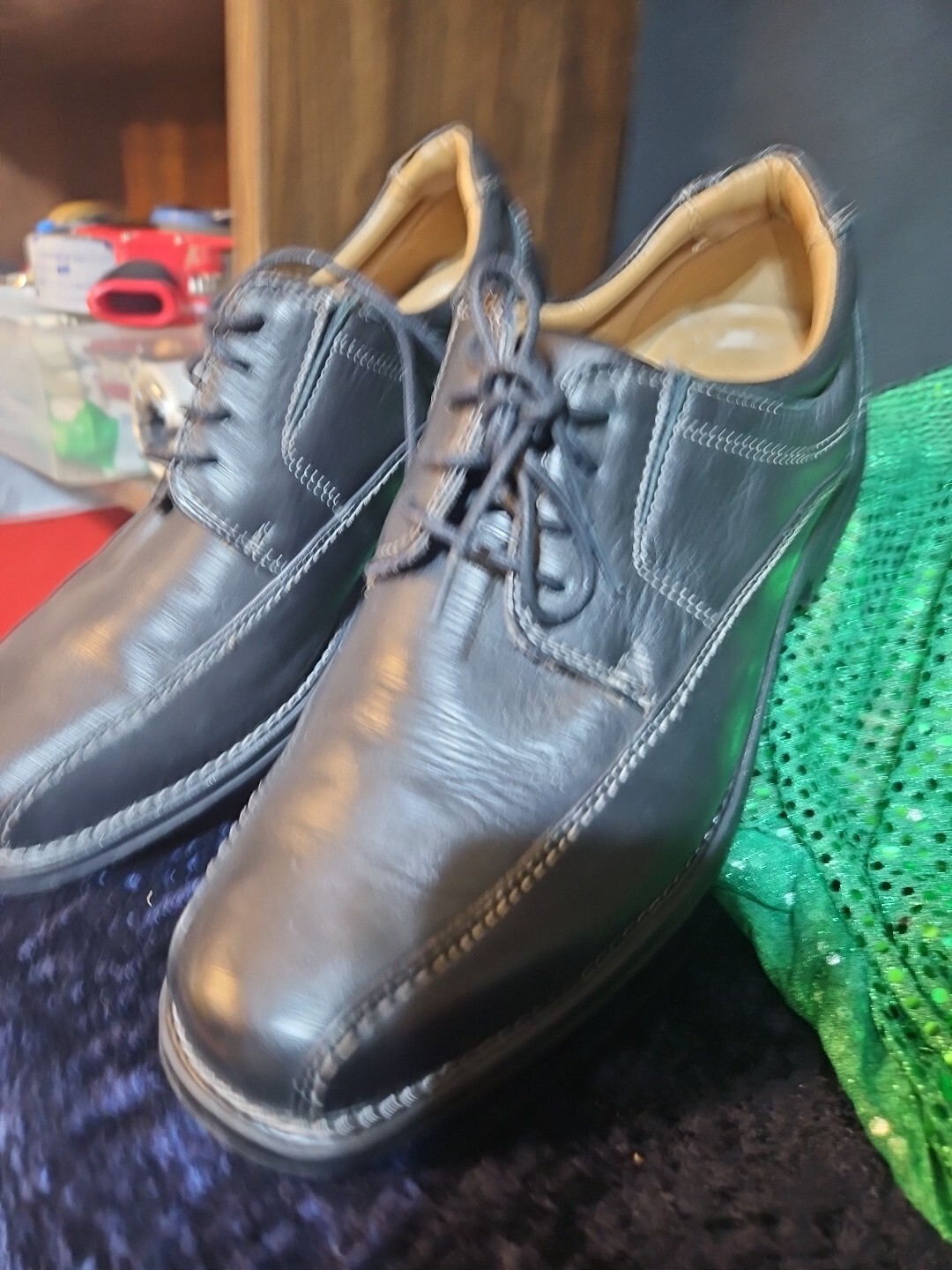 SAOLA Scarpe uomo Dockers taglia US 8 5 nere Trustee Oxford abito da lavoro in pelle.@Q